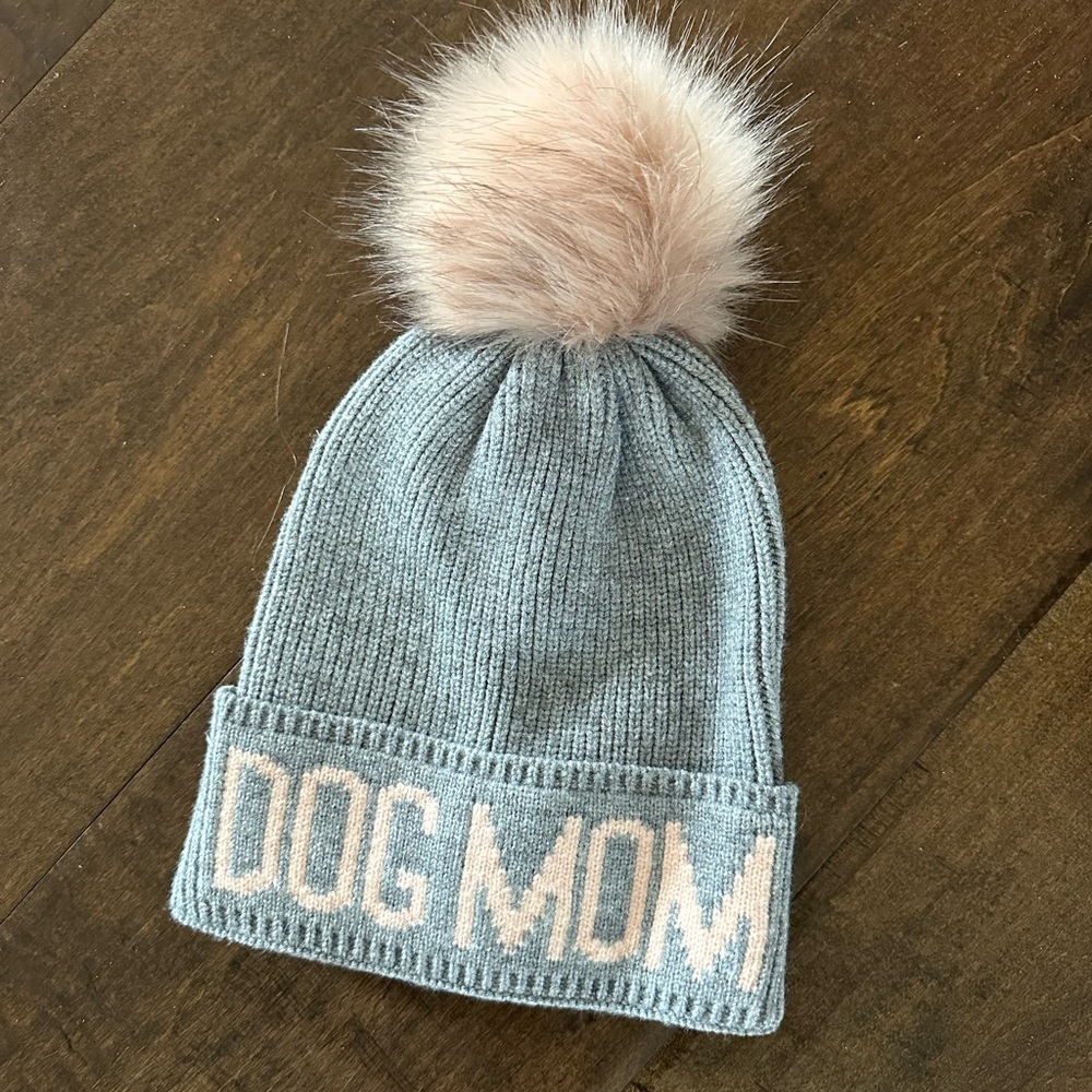 'Dog Mom' Beanie with Pom Pom